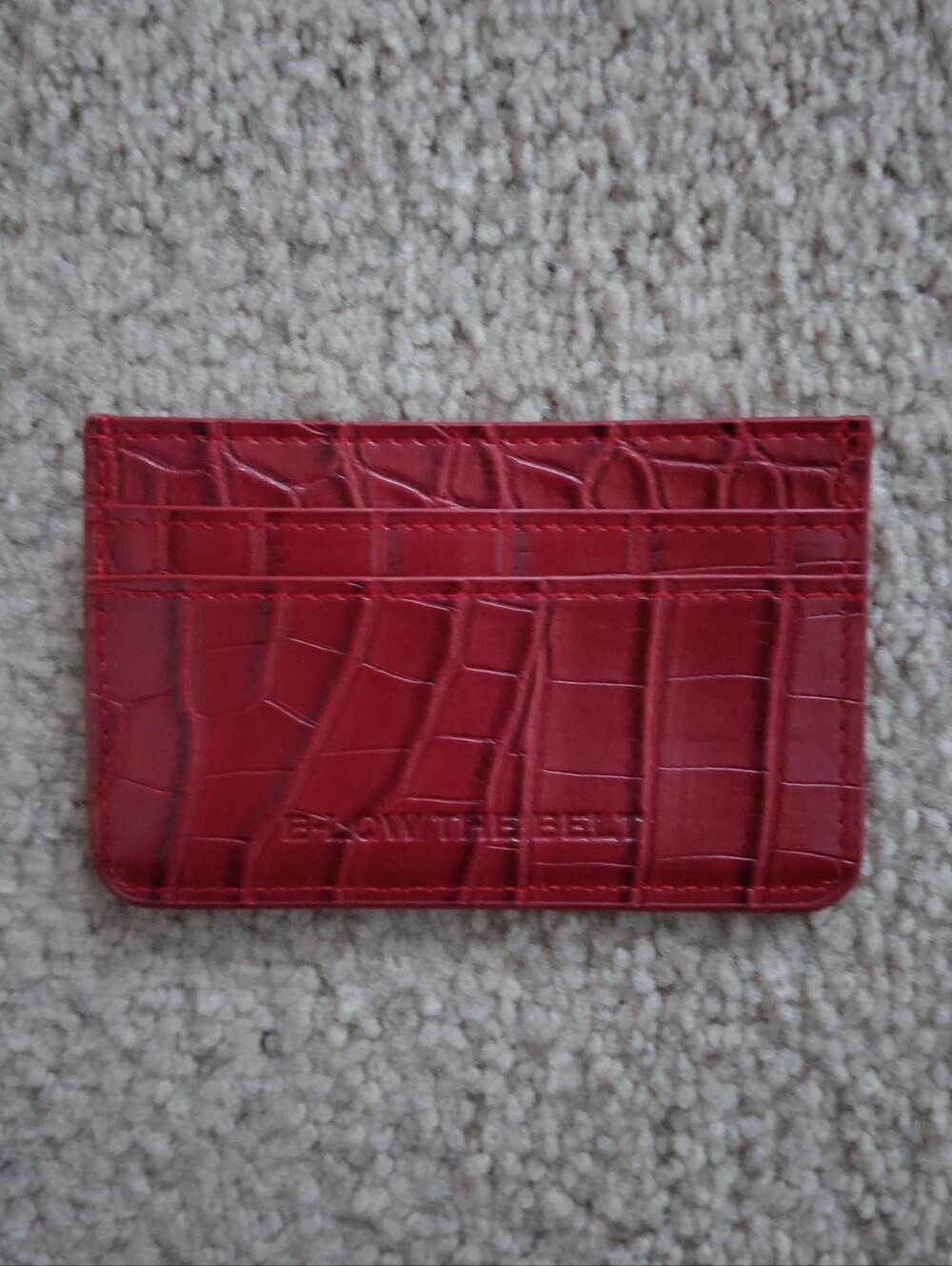 Below The Belt Croc-Embossed Card Holder Wallet